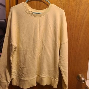 Pastel yellow fabletics crewneck sweater size large
